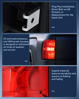 Taillight Assembly Compatible with 2014 2015 GMC Sierra 1500 | 2015 GMC Sierra 2500HD 3500HD Tail Light OE Style Rear Lamp Replacement Driver Side