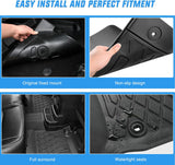 TPE Floor Mats for Toyota Camry AWD Only 2020 2021 2022 2023 2024, All Weather Custom Fit Heavy Duty Floor Liners