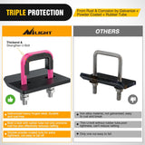 Trailer Hitch Tightener for 2 Inch Trailers Hitches Mount Anti Rattle Heavy Duty Steel with Rubber Cover Hot Pink U Bolt Matte Black Plate Electrophoresis Anti-Rust Triple Protective