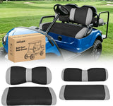 Golf Cart Seat Covers 2PCS Grey Black Yamaha Club Car Precedent | Breathable Sun Scratch Resistant Washable No Staple Fits 2007-2016 Yamaha G29 2017-2026 Drive2 2004-2019 Club Car Precedent