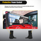52inch Light Bar Windshield Frame Mounting Brackets for Jeep Wrangler TJ 1997-2006 No-Drill A-Pillar Light Mount for Pod Lights, Heavy Duty Steel Off-Road LED Light Bar Dual Mount