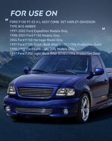 Headlight Assembly Compatible with 1997 1998 1999 2000 2001 2002 2003 Ford F-150 Expedition Chrome Housing Smoked Lens