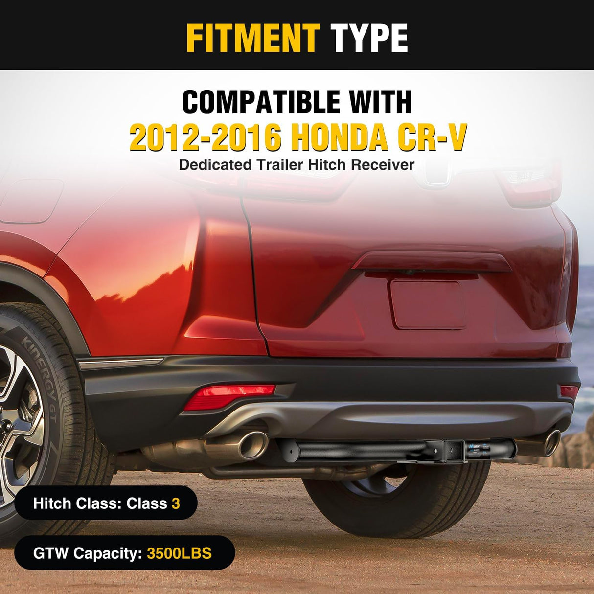 Class 3 Trailer Hitch Fits Honda Honda CR-V 2012 2013 2014 2015 2016, 2 inch Hitch Receiver Multi-Fit Hitch to Receive Ball Mount Cargo Carrier Bike Rack Tow Hook