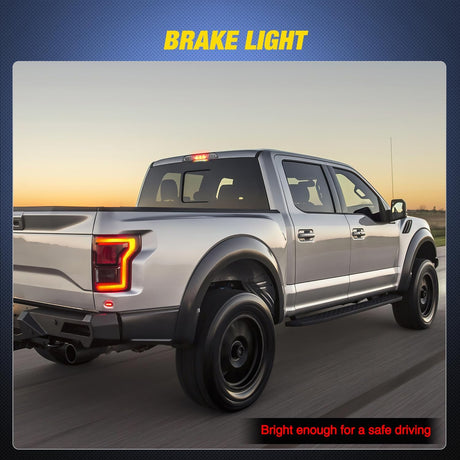 Third Brake Light Tail High Mount 3rd Stop Cargo Reverse Lights Clear Lens Compatible with Ford F150 2015 2016 2017 2018 2019 2020 Super Duty F250 F350 2017+ Ranger 2019+ Maverick 2022+