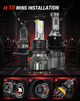 2010-2012 Dodge Ram 1500 2500 3500 9008 9145 LED Headlight Fog Light Bulbs Nilight