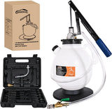 Transmission Fluid Pump Kit 7.5L Automotive Manual Oil Pump Extractor ATF Refill Dispenser Transfer Pump with 15 ATF Filler Adapters 2Gal Oil Filling Filler System Fluid Extractor Pump Tool Kit