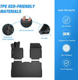 Floor Mats for Tesla Cybertruck Cyber Truck 2023 2024 2025 2026 All Weather Custom Fit Heavy Duty Floor Liners
