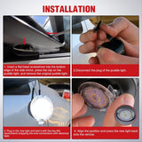 2PCS LED Side Mirror Puddle Lights Compatible with 2007-2020 Toyota Tundra 2008-2020 Toyota Sequoia, 6000K White