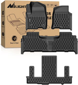 TPE Floor Mats for Chevy Tahoe GMC Yukon Denali Cadillac Escalade Bucket Seats 2021 2022 2023 2024 2025 2026 All Weather Custom Fit Heavy Duty Floor Liners