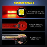 Third Brake Light for Jeep Patriot 2007-2017, Red Lens | for Jeep Patriot 2007 2008 2009 2010 2011 2012 2013 2014 2015 2016 2017, High Mount 3rd Stop Van SUV Rear Center Cab LED Lamp