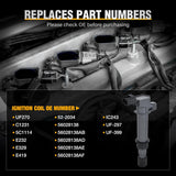 Ignition Coil Pack UF270 Fit for Dodge Ram 1500 Durango Dakota Jeep Commander Grand Cherokee Liberty Mitsubishi Raider Aspen 2002-2007 4.7L V8 3.7L V6 OE# UF297 UF399 Ignition Coils Set of 8
