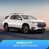 Durable in Channel Rain Guards for Chevrolet (Chevy) Traverse 2018 2019 2020 2021 2022 2023 Window Deflectors, Vent Window Visors-4pcs