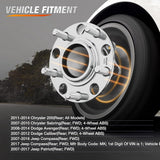 Rear Wheel Bearing and Hub Assembly for Jeep Patriot 2007-2017, Compass 2007–2016 & 2017 MK (FWD), Dodge Caliber 2007–2012, Avenger 2008-2014, Chrysler 200 2011-2014, 512332-2Pack