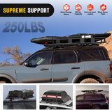 84 Inch x 39 Inch x 6 Inch Universal Roof Rack Cargo Basket Heavy-Duty 250LBS Capacity Rooftop Cargo Carrier with Cargo Net Ratchet Straps Luggage Holder for SUV Truck Vehicle