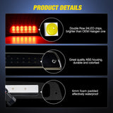 Third Brake Light Tail High Mount 3rd Stop Cargo Reverse Lights Smoked Lens Compatible with Dodge Ram 1500 2500 3500 1994 1995 1993 1997 1998 1999 2000 2001 Pickup Truck Rear Cab Lamp