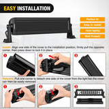 13.5 Inch Spot Flood Combo LED Light Bar Black Cover | Protective Durable Polycarbonate Lens, Waterproof Dustproof Scratch-Proof for Side-Mounted Bumper Off Road Driving Fog Lamp