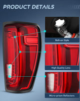 Taillight Assembly Compatible with GMC 2019 2020 2021 2022 2023 2024 Sierra 1500 LED Type Tail Lights 2020-2024 Sierra 2500HD 3500HD Rear Lamp Replacement Passenger Side