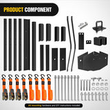 Motorcycle Hitch Carrier 600LBS, Heavy Duty Dirt Bike Hitch Hauler with 55.11 Inch Longer Ramp, Pin, Tie-Down Strap and Tightener, 2 Inch Receiver, 5 Inch Wide Tire