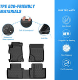 TPE Floor Mats for Acura ILX 2013 2014 2015 2016 2017 2018 2019 2020 2021 2022 2022, All Weather Custom Fit Heavy Duty Floor Liners