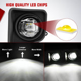 LED Fog Light Assembly Compatible with 2014 2015 2016 2017 2018 2019 2020 2021 Toyota Tundra Fog Lamps with DRL Clear Lens Driver and Passenger Side