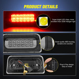 Third Brake Light for Chevy S10 GMC Sonoma 1994-2003, Smoked Lens | for Chevy S10 GMC Sonoma 1994-2003, Isuzu Hombre 1996-2000, High Mount 3rd Stop LED Lights Replacement