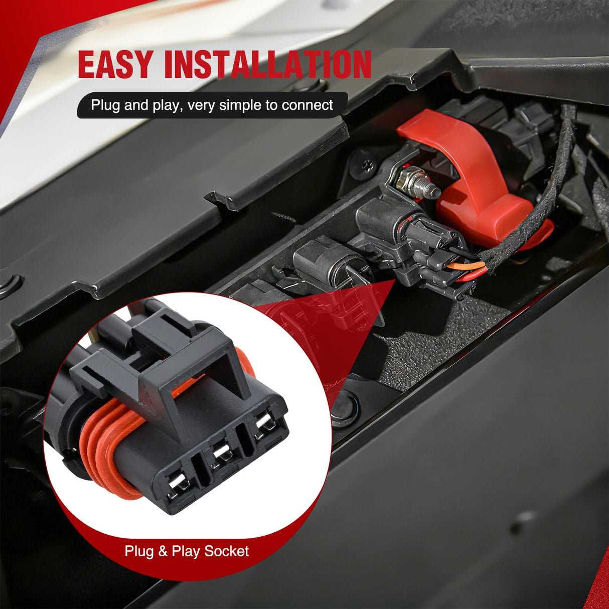 16AWG LED Light Bar Wiring Harness Kit with Pulse Power Plug | Connector 12V On Off 5Pin Rocker Switch Relay Fuse for Polaris RZR General Ranger Pulse Bus bar- 2 Leads Blue
