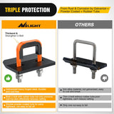 Trailer Hitch Tightener for 2 Inch Trailers Hitches Mount Anti Rattle Heavy Duty Steel with Rubber Cover Orange U Bolt Matte Black Plate Electrophoresis Anti-Rust Triple Protective
