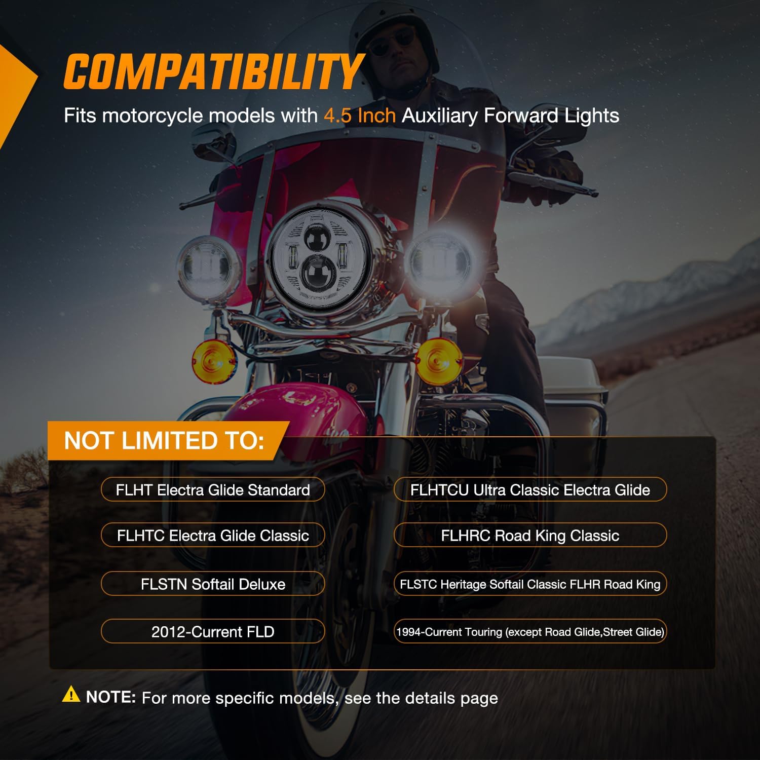 Motorcycle 4.5Inch Chrome LED Fog Lights 2Pcs Nilight