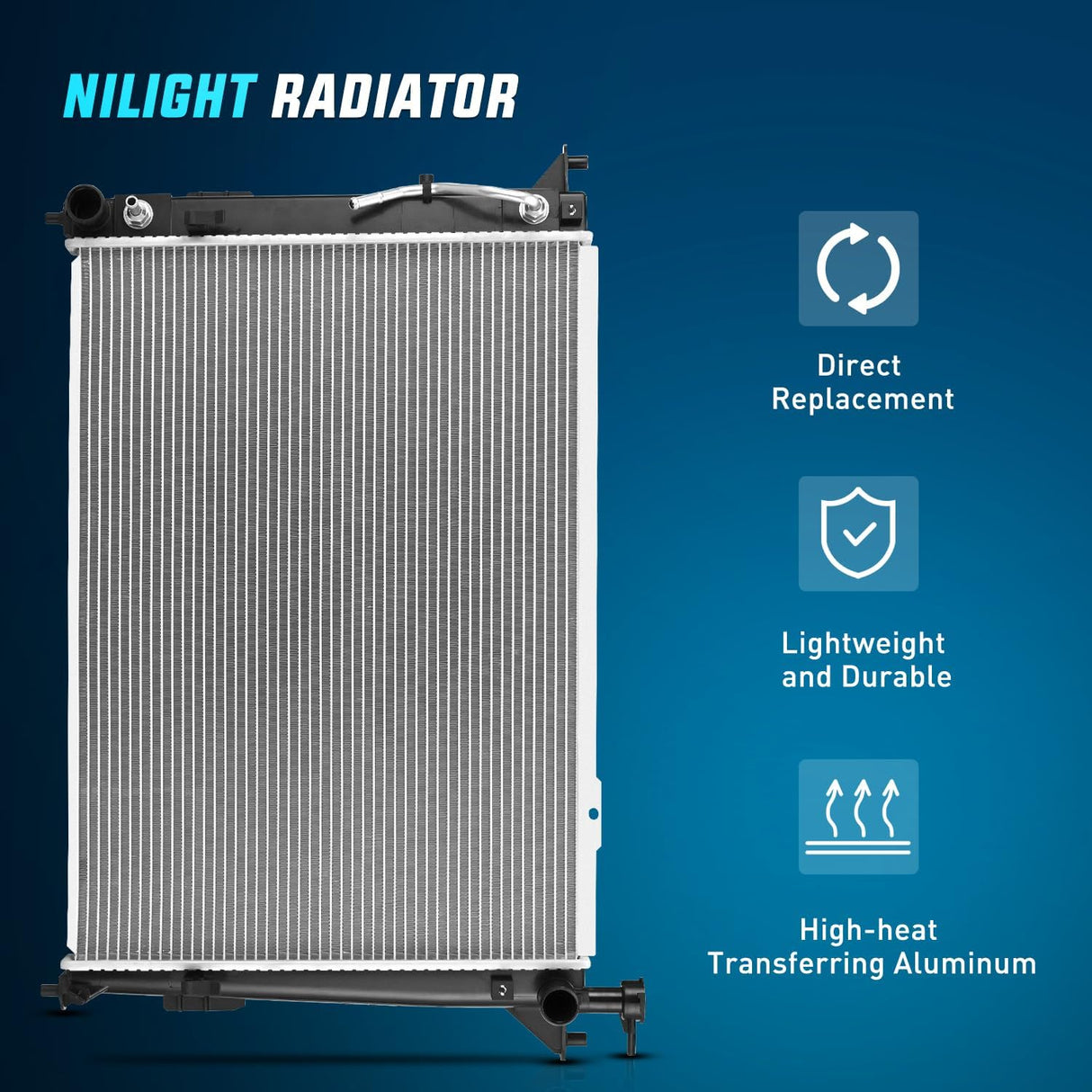 Radiator for Hyundai Santa Fe 2010 2011 2012 2013 2014 2015 2016 2017 2018, Santa Fe XL 2013-2019, Kia Sorento 2011-2015 2.4L 3.3L 3.5L