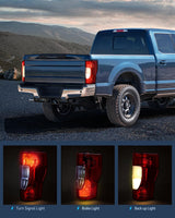 Taillight Assembly Compatible with 2020 2021 2022 Ford F250 F350 Super Duty Non Blind Spot Halogen Type Rear Tail Light Driver and Passenger Side