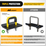 Trailer Hitch Tightener for 2 Inch Trailers Hitches Mount Anti Rattle Heavy Duty Steel with Rubber Cover Yellow U Bolt Matte Black Plate Electrophoresis Anti-Rust Triple Protective