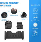 TPE Floor Mats for Ford F150 SuperCab Extended Cab 2015-2026 | for F-150 1st Bucket Seat All Weather Custom Fit Heavy Duty Floor Liners