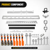 Motorcycle Hitch Carrier 400LBS, Lightweight Robust Aluminum Dirt Bike Hitch Hauler with 55.11 Inch Longer Ramp, Pin Lock, Tie-Down Strap and Tightener, 2 Inch Receiver, 5 Inch Wide Tire