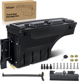 Truck Bed Tool Box Left Driver Side Truck Toolbox Fit for Chevrolet Silverado GMC Sierra 1500 2500 3500 2007-2018 Swing Case Truck Bed Storage Box w Lockable Lid Waterproof Wheel Well Toolbox