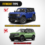 Tube Doors Compatible with Ford Bronco 4-Door 2021 2022 2023 2024 2025，Off Road Front Rear Tubular Doors 4PCS