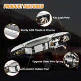 Exterior Front Left Driver Car Door Handle Key Hole Compatible with 2007 08 09 10 11 12 2013 Chevy Silverado Suburban Tahoe GMC Sierra Yukon Cadillac Escalade Replaces# 80546,20828258,Chrome