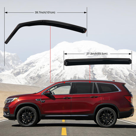 in Channel Rain Guards for Honda Pilot 2016-2022 Sport/EX-L/Special Edition/Trail Sport, Honda Passport 2019 2020 2021 2022 2023 Original Window Deflectors, Vent Window Visors-4PCS