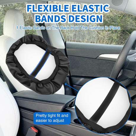 Center Console Cover Compatible with 2011-2019 Ford Explorer PVC Leather Armrest Cover for Car Middle Center Console Cushion Pad Waterproof Console Covers Car Armrest Box Cover Black