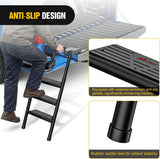 Universal Foldable Pickup Truck Tailgate Ladder | Truck Bed Step for Pickup, Features Non-Slip Wide Pedal, Stainless Steel Self-Drilling Screws, Sturdy Rubber Feet