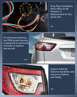 Taillight Assembly for 2013 2014 2015 2016 2017 Chevy Traverse | Outer Tail Light Replacement OE Style Driver and Passenger Side