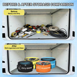 4 Pack RV Hose Storage Bag, Waterproof Utility Bag with Visible Cover & Dual Zipper Closure RV Storage and Organization for Sewer, Fresh Water Hoses Electrical Cords Camper Tools Accessories