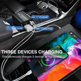150W Power Inverter 12V DC to 110V AC Car Converter with PD 30W USB C & QC3.0 for Phones Tablets Laptop Computer Game Console Kindle iPad DVD Players Black