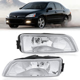 Fog Lights Assembly Compatible with 2003 2004 2005 2006 2007 Honda Accord 4Door Sedan 2004-2008 Acura TL w/H11 12V 55W Bulbs Clear Lens Driver and Passenger Side