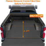 Soft Tri-fold Truck Bed Tonneau Cover Compatible with Chevy Colorado/GMC Canyon 2015 2016 2017 2018 2019 2020 2021 2022 2023 2024 2025-6.2 ft