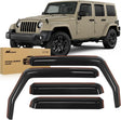 in Channel Rain Guards for Wrangler JK 2007 2008 2009 2010 2011 2012 2013 2014 2015 2016 2017 2018 Unlimited 4-Door Window Deflectors, Vent Window Visors