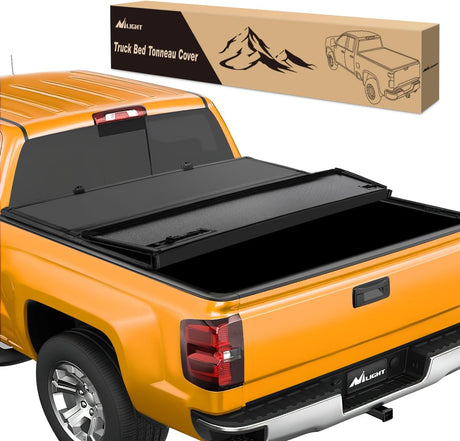 Hard Tri-fold Truck Bed Tonneau Cover Fits for Chevy Silverado 1500/GMC Sierra 1500 2019 2020 2021 2022 2023 2024 2025-6.7ft