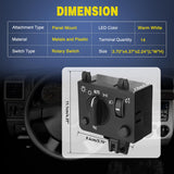 Headlight Dimmer Switch Compatible with 2004 2005 2006 2007 2008 2009 2000 2010 2011 2012 Chevy Colorado 2004-2012 GMC Canyon Warm White LED Light w/o Fog Light