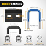 Trailer Hitch Tightener for 2 Inch Trailers Hitches Mount Anti Rattle Heavy Duty Steel with Rubber Cover Dark Blue U Bolt Matte Black Plate Electrophoresis Anti-Rust Triple Protective