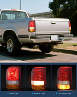 Taillight Assembly Compatible with 1993 1994 1995 1996 1997 Ford Ranger Red Clear Tail Light OE Style Rear Lamp Replacement Driver Side