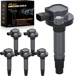 Ignition Coil Pack Fit for Ford Edge Explorer F150 Flex Taurus Lincoln MKS MKT MKZ Mazda 6 CX-9 Mercury Sable 3.5L 3.7L V6 2007 2008 2009 2010 2011-2016 OE# UF553 DG520 Ignition Coils Set of 6